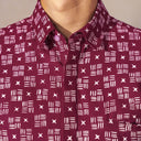 Claret - Mandalas Kemeja Batik Pria Premium Lengan Pendek - Mandalas