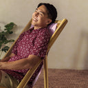 Claret - Mandalas Kemeja Batik Pria Premium Lengan Pendek - Mandalas