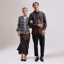 Renaka - Mandalas Set Sarimbit Couple Kemeja Lengan Panjang dan Rok Batik Premium