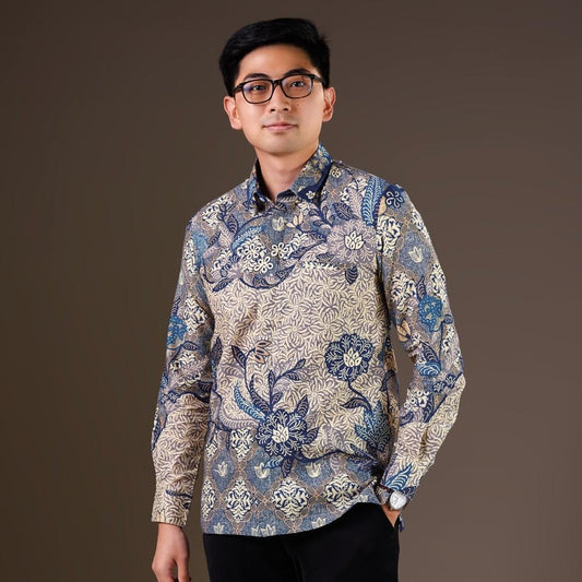 Blater - Mandalas Premium Men's Long Sleeve Batik Shirt