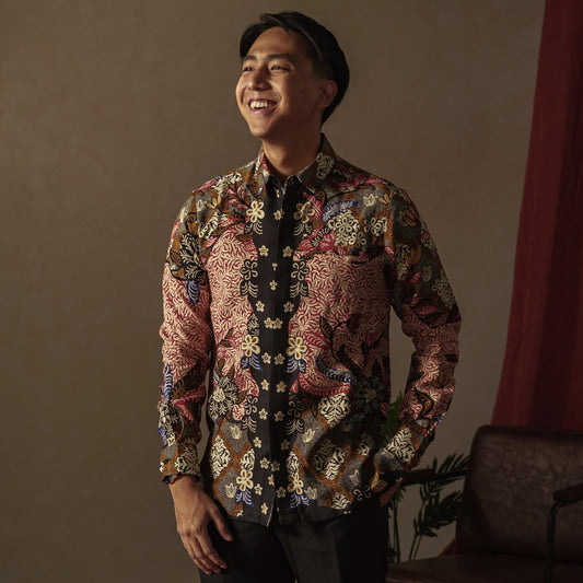 Bladen - Mandalas Premium Men's Long Sleeve Batik Shirt