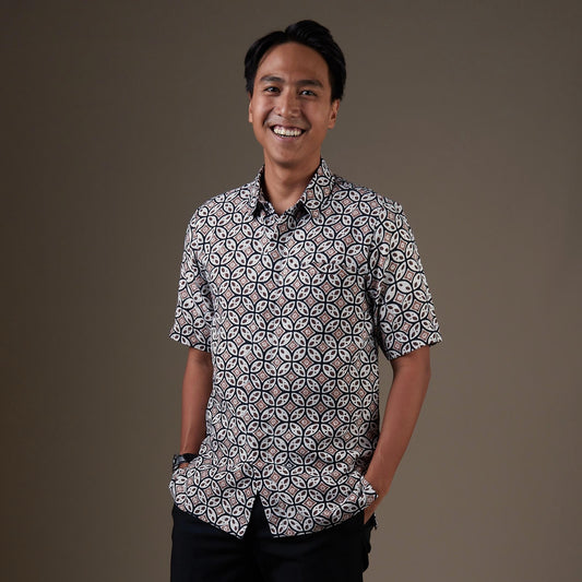 Kopiwung - Mandalas Kemeja Batik Pria Premium Lengan Pendek