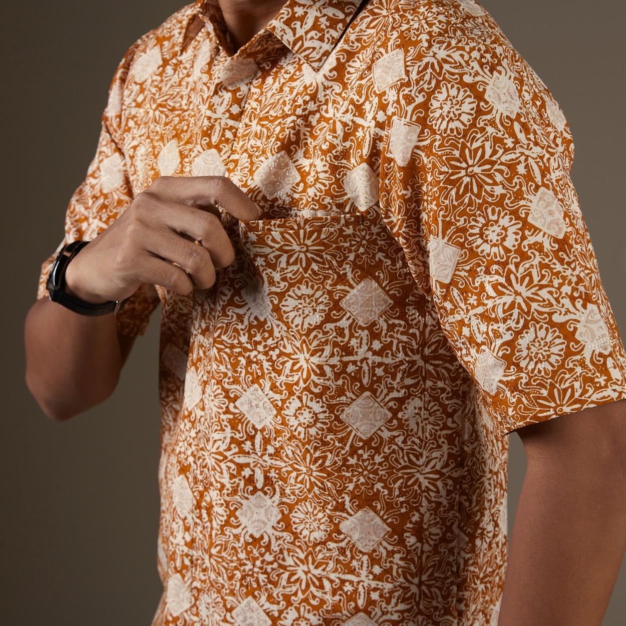 Haruki - Mandalas Kemeja Batik Pria Premium Lengan Pendek
