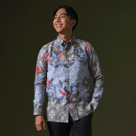 Bladia - Mandalas Premium Men's Long Sleeve Batik Shirt