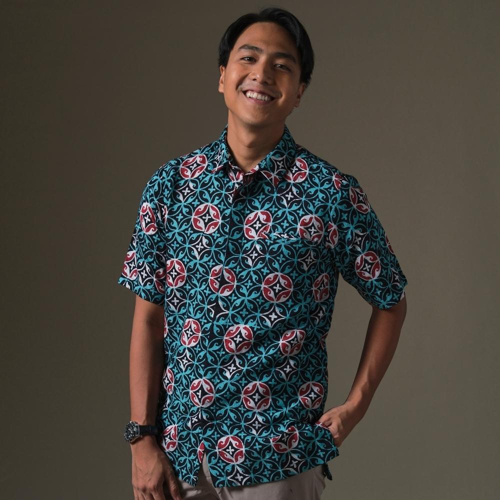 Pakubumi - Mandalas Premium Men's Short Sleeve Batik Shirt