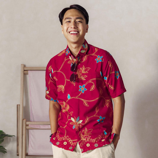 Sekari - Mandalas Premium Men's Short Sleeve Batik Shirt