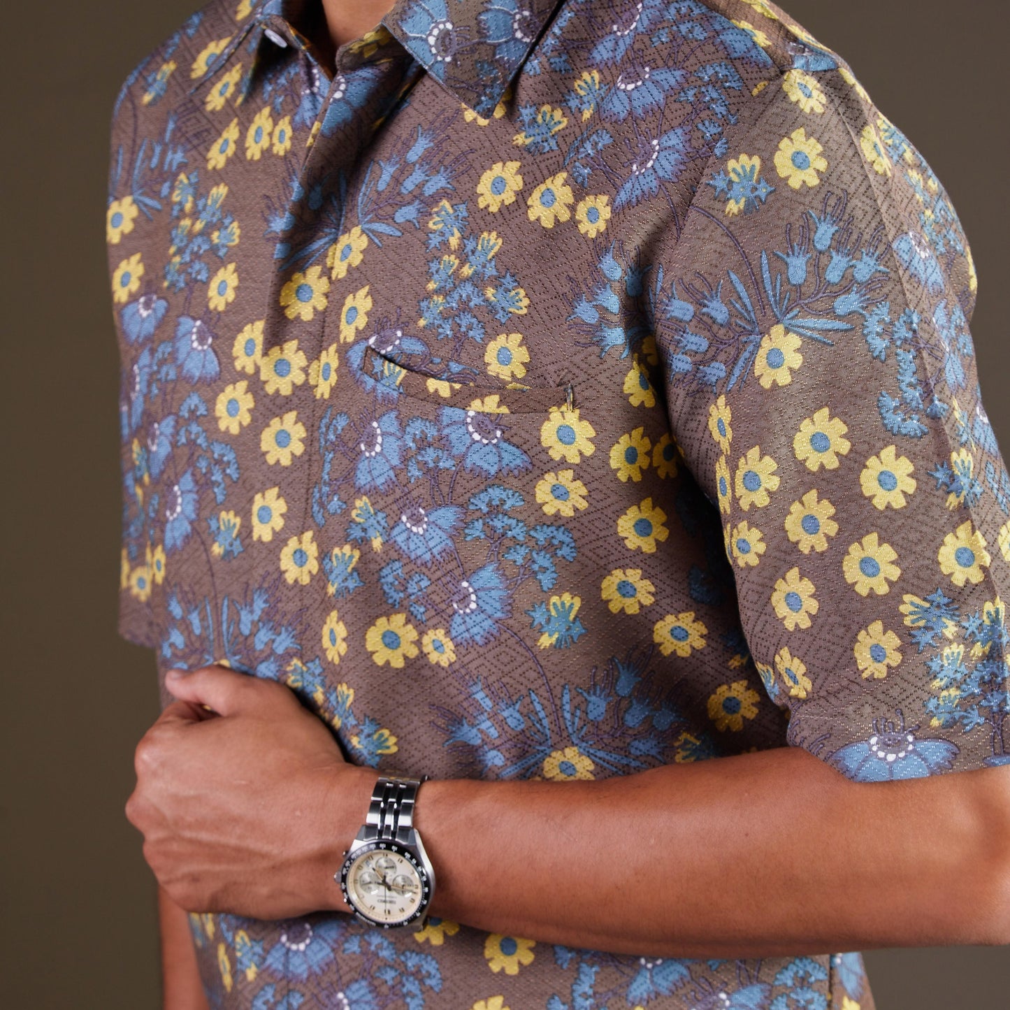Sakuning - Mandalas Premium Men's Short Sleeve Batik Shirt