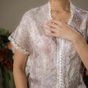 Dalilah Lengan Pendek - Mandalas Atasan Kebaya Set Wanita Outer Batik Bordir Modern - Mandalas