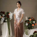 Dalilah Lengan Pendek - Mandalas Atasan Kebaya Set Wanita Outer Batik Bordir Modern - Mandalas