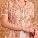 Dalilah Short Sleeve - Mandalas Women’s Modern Viscose Blouse - Mandalas