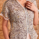 Dalilah Short Sleeve - Mandalas Women’s Modern Viscose Blouse - Mandalas