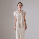 Dara Oat Lengan Pendek - Mandalas Kebaya Kutubaru Wanita Bahan Woven Premium Elegan - Mandalas