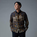 Davidian - Mandalas Kemeja Batik Pria Premium Lengan Panjang - Mandalas