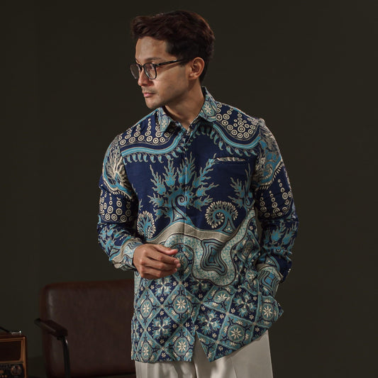 Nagano - Mandalas Kemeja Batik Pria Premium Lengan Panjang