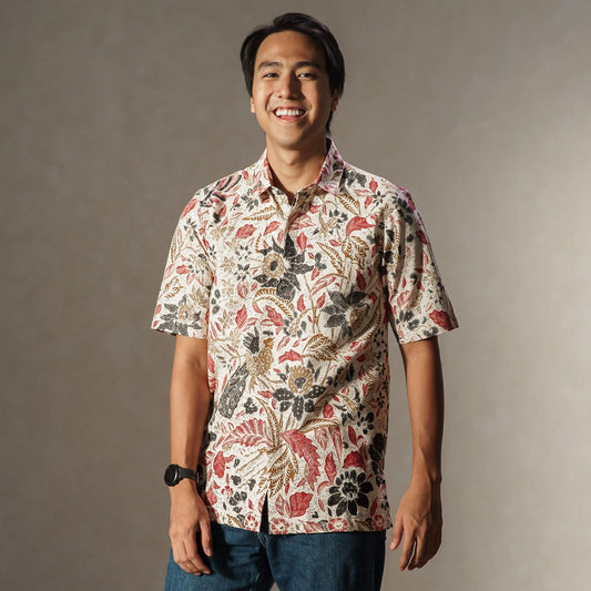 Nutama - Mandalas Premium Men's Short Sleeve Batik Shirt