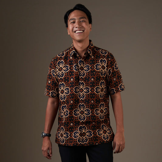 Bejana - Mandalas Kemeja Batik Pria Premium Lengan Pendek