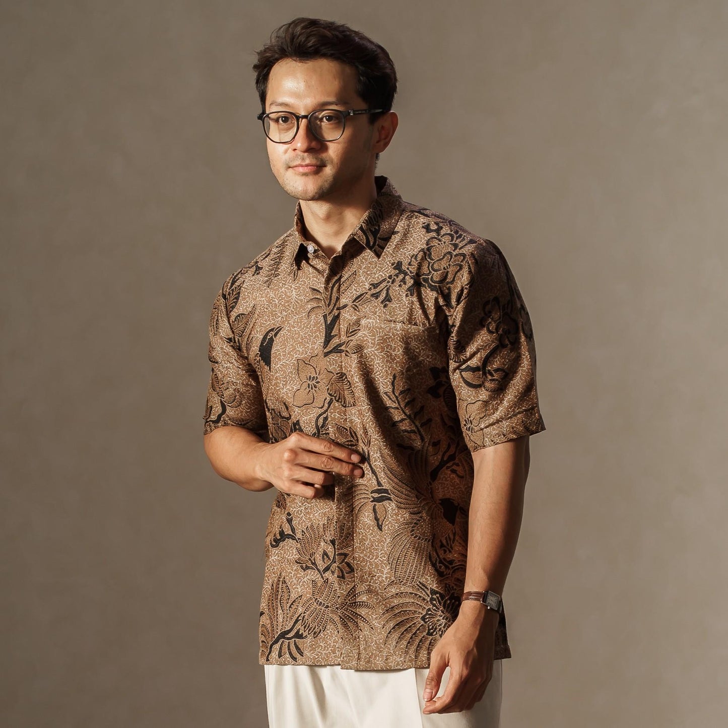 Kolibri - Mandalas Premium Men's Short Sleeve Batik Shirt