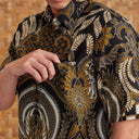 Dipati - Mandalas Premium Men's Short Sleeve Batik Shirt - Mandalas