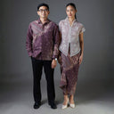 Duval - Mandalas Set Sarimbit Couple Kemeja Lengan Panjang dan Rok Batik Premium - Mandalas