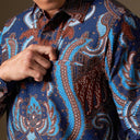 Dwipantara - Mandalas Premium Men’s Long Sleeve Batik Shirt - Mandalas