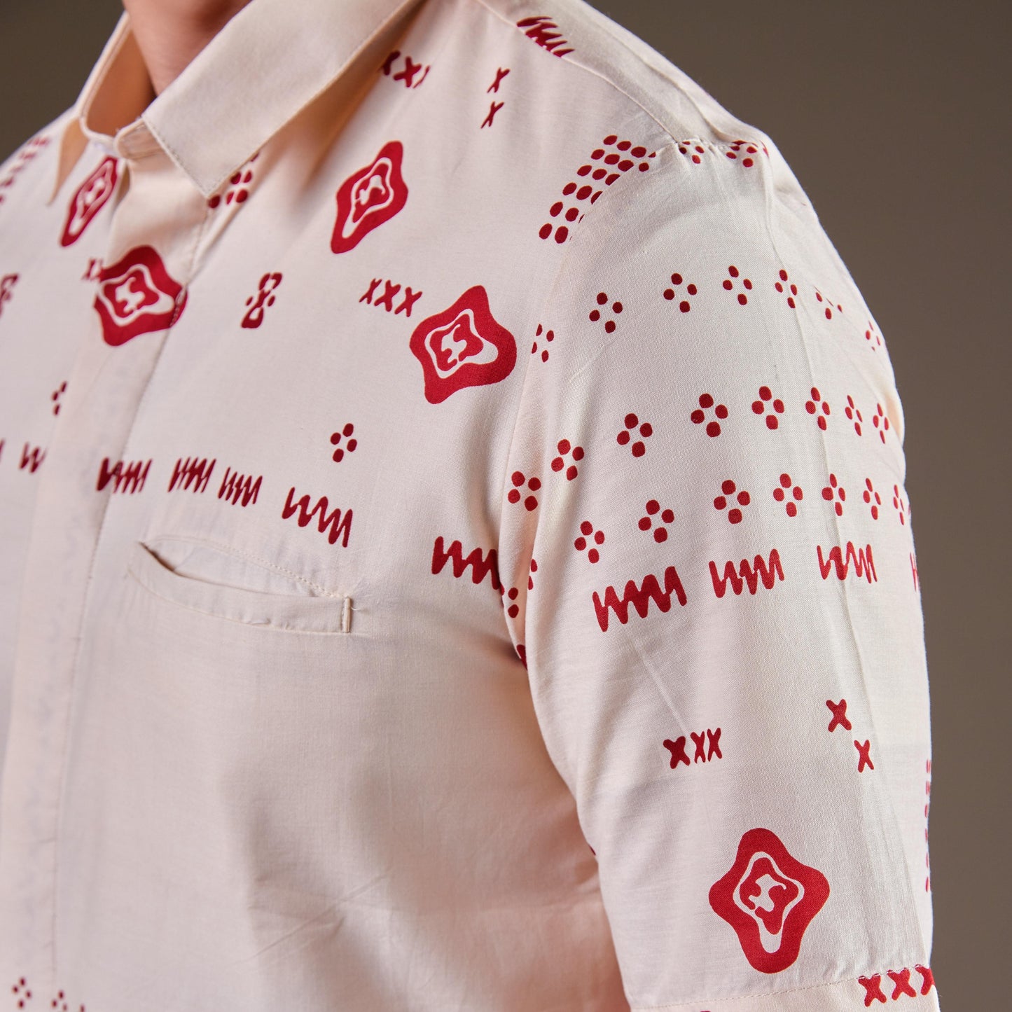 Putu - Mandalas Premium Men's Short Sleeve Batik Shirt