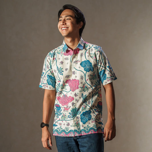Parona - Mandalas Premium Men's Short Sleeve Batik Shirt