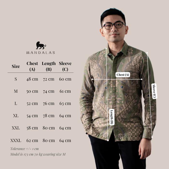 Lavite - Mandalas Kemeja Batik Pria Premium Lengan Panjang