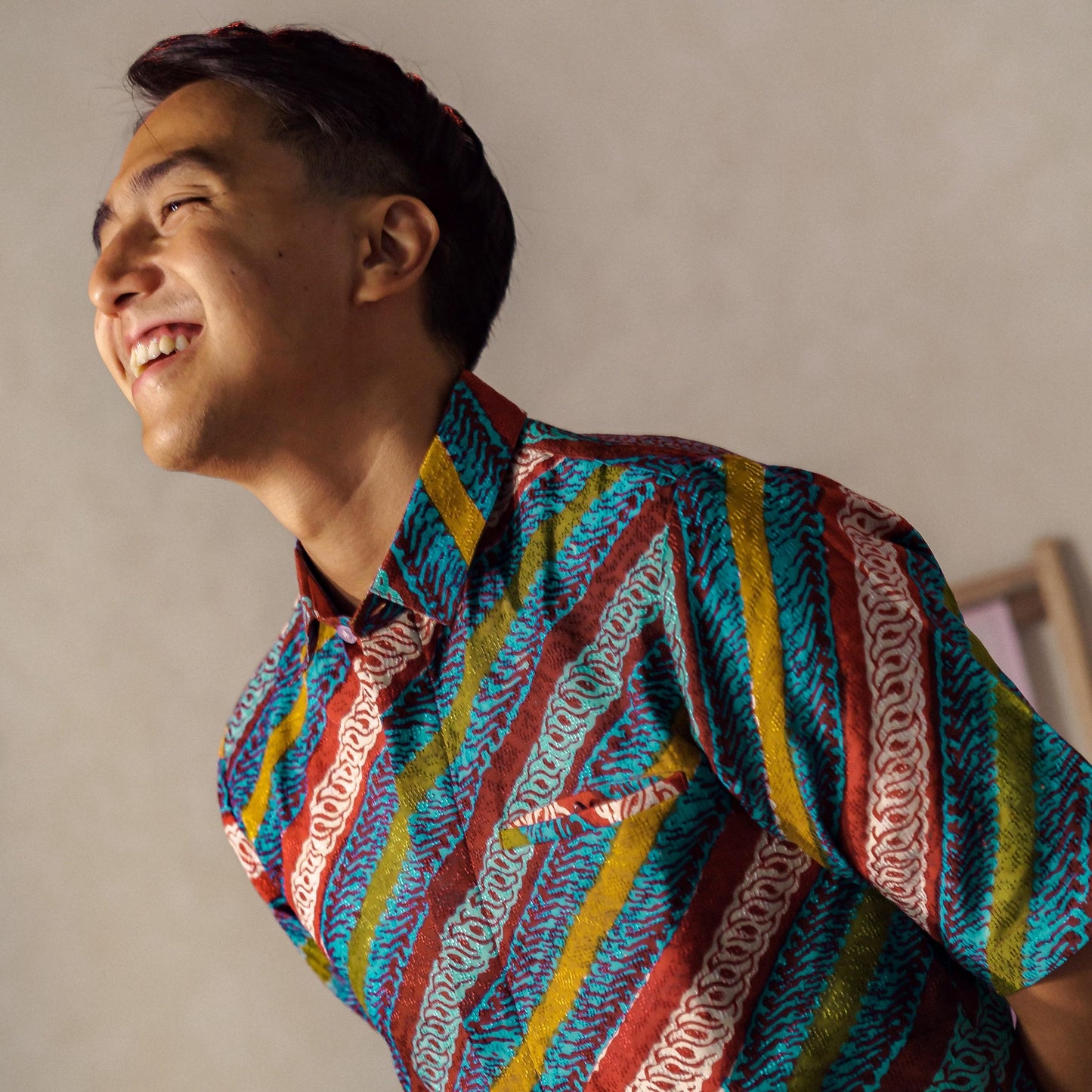 Danura - Mandalas Premium Men's Short Sleeve Batik Shirt