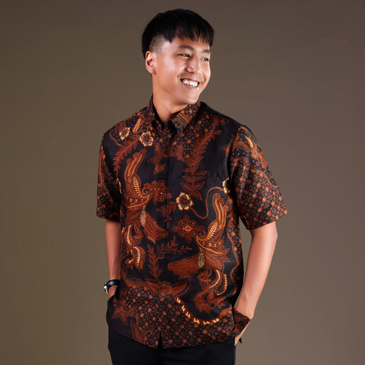 Sangkala - Mandalas Premium Men's Short Sleeve Batik Shirt
