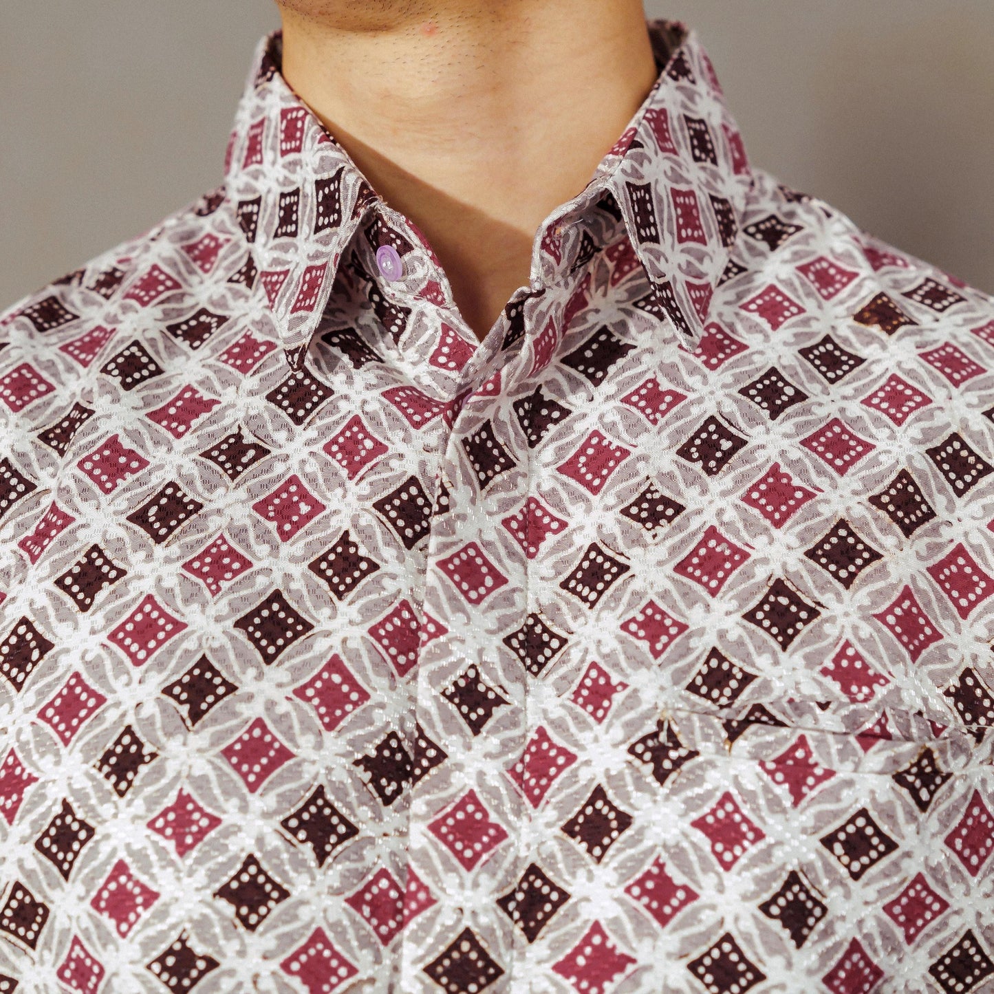 Kawuvera - Mandalas Premium Men's Short Sleeve Batik Shirt