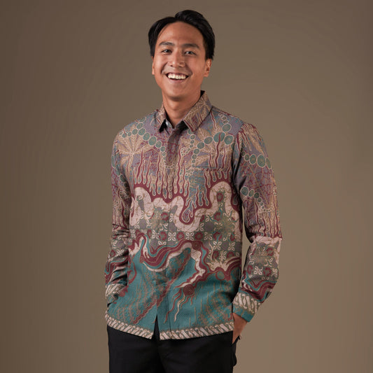 Firekan - Mandalas Kemeja Batik Pria Premium Lengan Panjang