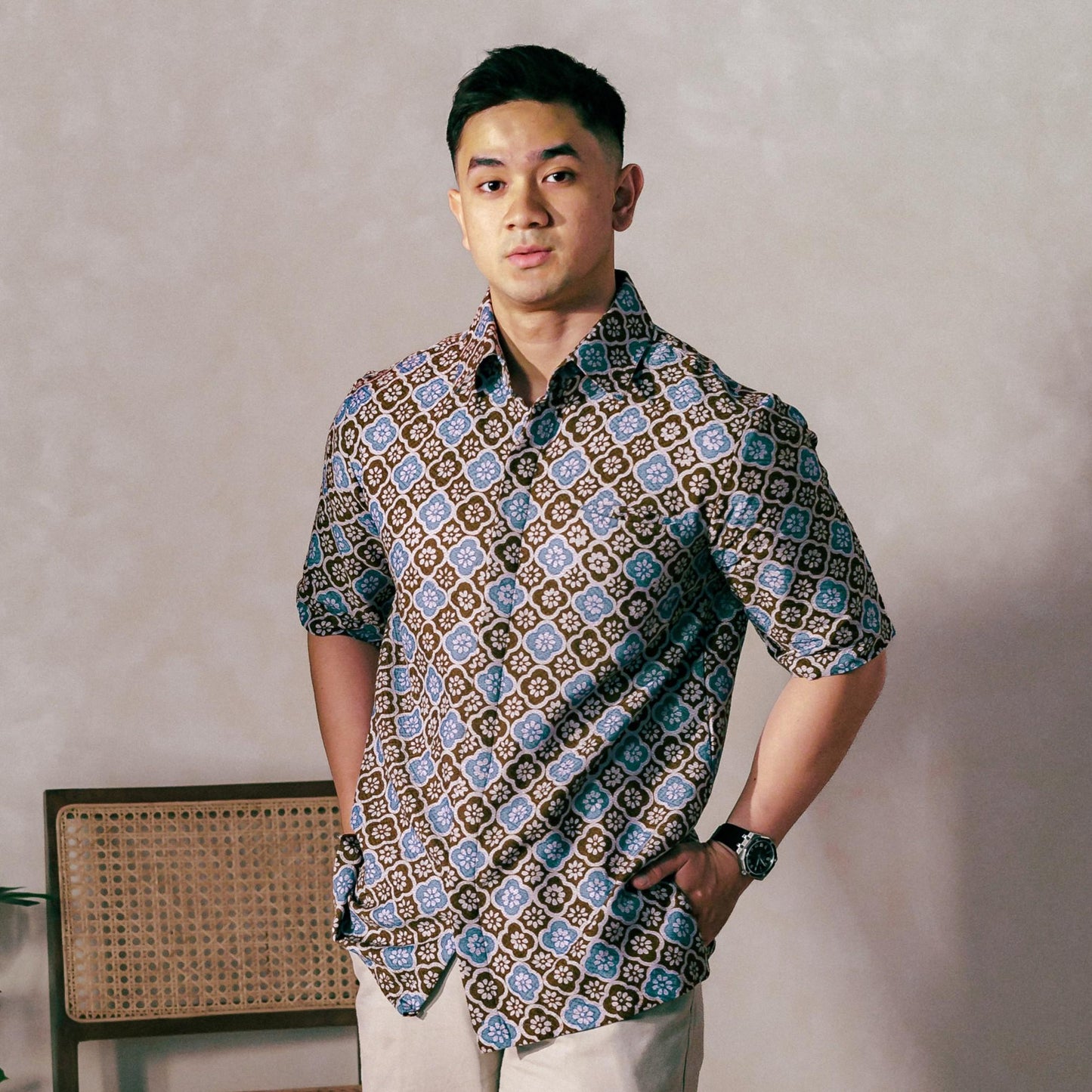 Ramiru - Mandalas Kemeja Batik Pria Premium Lengan Pendek