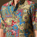 Elodara - Mandalas Premium Men’s Short Sleeve Batik Shirt - Mandalas