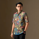 Elodara - Mandalas Premium Men’s Short Sleeve Batik Shirt - Mandalas