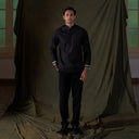 Emir Black - Mandalas Kemeja Koko Kurta Pria Premium Lengan Panjang - Mandalas