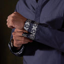 Emir Navy - Mandalas Kemeja Koko Kurta Pria Premium Lengan Panjang - Mandalas