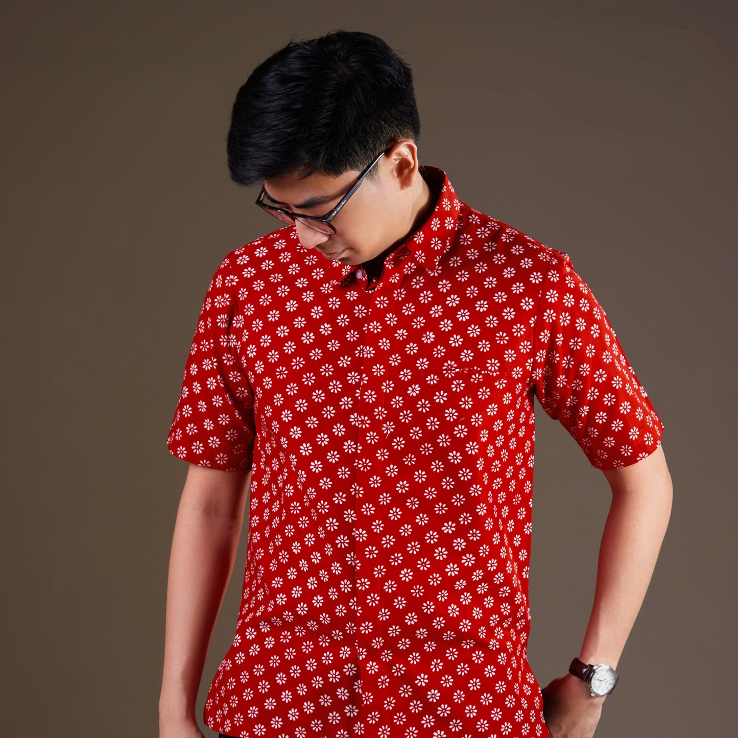 Kara - Mandalas Premium Men's Short Sleeve Batik Shirt