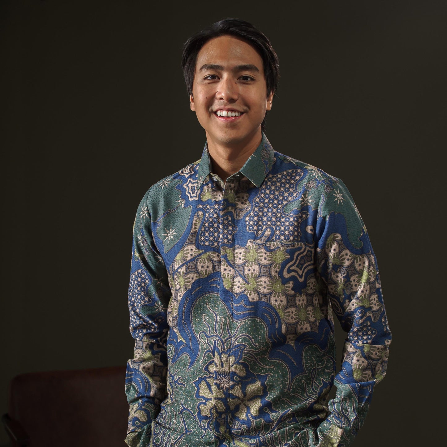 Semining - Mandalas Premium Men's Long Sleeve Batik Shirt