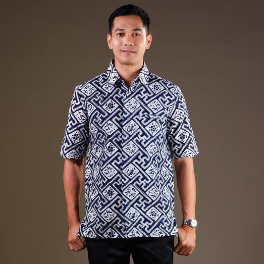 Romavi - Mandalas Premium Men's Short Sleeve Batik Shirt