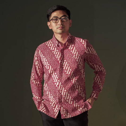 Bonaka - Mandalas Premium Men's Long Sleeve Batik Shirt