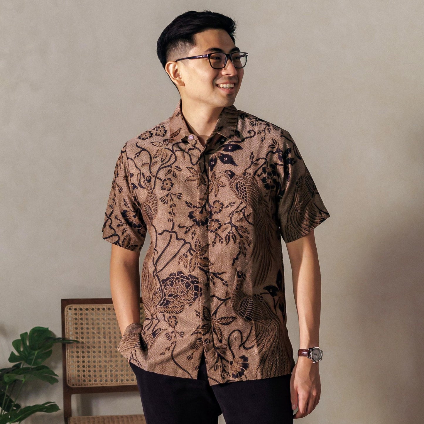 Cendrawasih - Mandalas Premium Men's Short Sleeve Batik Shirt