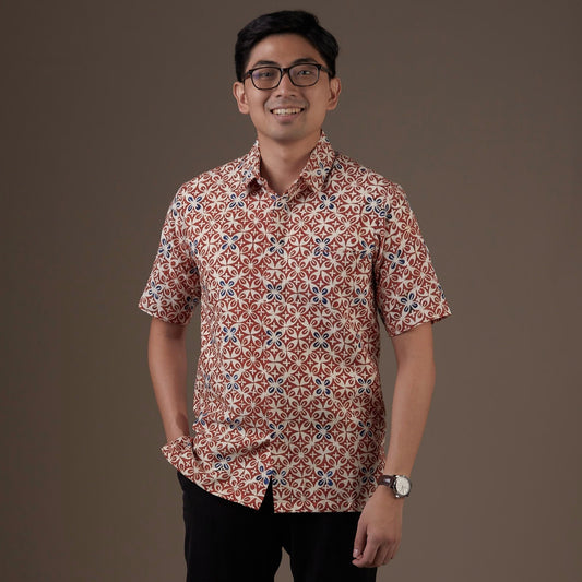 Hikared - Mandalas Kemeja Batik Pria Premium Lengan Pendek
