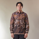 Firelac - Mandalas Premium Men's Long Sleeve Batik Shirt - Mandalas