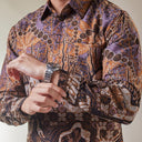 Firelac - Mandalas Premium Men's Long Sleeve Batik Shirt - Mandalas