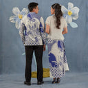 Fowel - Mandalas Set Sarimbit Couple Kemeja Lengan Panjang dan Rok Batik Premium - Mandalas