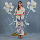 Fowel - Mandalas Set Sarimbit Couple Kemeja Lengan Panjang dan Rok Batik Premium - Mandalas