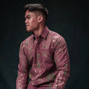 Fusia - Mandalas Kemeja Batik Pria Premium Lengan Panjang - Mandalas