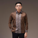 Geni - Mandalas Kemeja Tenun Pria Songket Handmade Lengan Panjang Premium - Mandalas