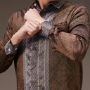 Geni - Mandalas Kemeja Tenun Pria Songket Handmade Lengan Panjang Premium - Mandalas