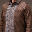 Geni - Mandalas Kemeja Tenun Pria Songket Handmade Lengan Panjang Premium - Mandalas